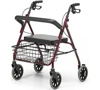 Days Heavy Duty Steel Bariatric Rollator, Walker & Rest Seat for Elderly, Disabled, & Limited Mobility Patients, Walking Stabilizer for Post Surgery & Injury Individuals, Four Wheel 700 lb. Capacity