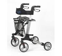 Days Lightweight Rollator, Height Adjustable Folding Mobility Aid, Walking Aid, with Seat, Seat Height 55cm