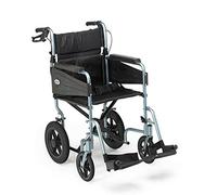 Days Escape Wheelchair, Lite Aluminium, Lightweight with Folding Frame, Mobility Aids, Comfortable Travel Chair with Removable Footrests, Wide, Blue