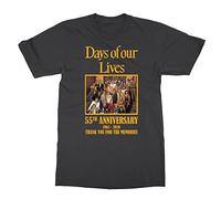 Days of Our Lives 55th Anniversary Thank You for The Memories Men's T-Shirt Black(Large)