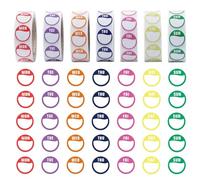 Days of The Week Stickers, 3500pcs Food Label Stickers, Circular Full Week Day Dots Food Labels, Kitchen Date Sticker Label for Restaurants, Catering Outlets Foo-d Labeling (500 Labels Per Roll)