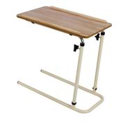 Days Overbed Table, Flat-Packed, 610 x 400mm, White | Flat-Packed Overbed Table with Adjustable Height, Laminate Top and Side Rails for Bed or Chair Use