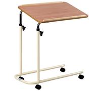 Days Overbed Table with Wheels - Height Adjustable and Lightweight - Laminated 61 x 40 cm Fixed Version Surface for Bed or Chair Use - Ideal for Meals, Laptop Work, and Elderly Care