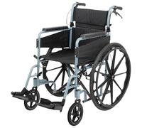 Days Self Propelled Folding Wheelchair Aluminium, Standard 46cm Silver Blue
