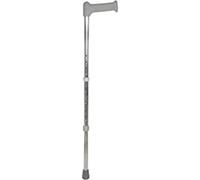 Days Standard Walking Stick - Adjustable Aluminium Walking Aid for Seniors, Men & Women, Lightweight Mobility Support, Comfortable Ergonomic Grip, Non-Slip Rubber Tip, Height Adjustable, Silver