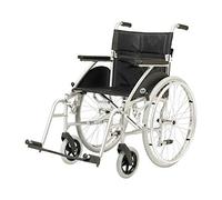 Days Swift Self Propelled Wheelchair, Lightweight Mobility Device for Elderly, Handicapped, and Disabled Users, Portable Wheelchair for Independence or Caretaker Convenience, Cool Silver, 46cm