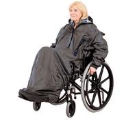 Days Wheelchair Mac with Sleeves, Waterproof Complete Protection, Elasticated for Snug Fit, Unlined, Standard (Eligible for VAT relief in the UK), With Sleeves