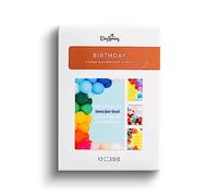 DaySpring - Birthday Balloons - 4 Balloon Designs Assortment with Scripture - 12 Happy Birthday Boxed Cards & Envelopes (U0057)