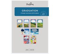 Dayspring - Congrats Graduate - Graduation - 8 Design Assortment with Scripture - 24 Bulk Boxed Cards & Envelopes (J4924)