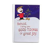 DaySpring - Peanuts - Good Tidings Great Joy - 50 Bulk Christmas Cards, KJV (J4792), Multi