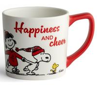 Dayspring - Peanuts - Happiness & Cheer Ceramic Mug, 14oz, Red
