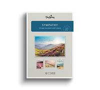 DaySpring - Sympathy - Blessed are Those Who Mourn - 4 Nature Landscape Design Assortment with Scripture - 12 Sympathy Boxed Cards & Envelopes (U0060)