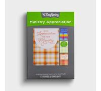 DaySpring - Thank You for your Service - Ministry Appreciation - 4 Design Assortment with Scripture - 12 Plaid Appreciation Boxed Cards & Envelopes (J7449)
