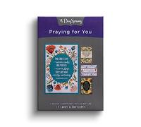 DaySpring - The Lord's Love Never Ends - 4 Floral Desgin Assortment with Scripture - 12 Boxed Praying for You Cards & Envelopes (J9176)