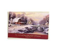 DaySpring - Thomas Kinkade - The Lord Will Bless His People - 18 Christmas Boxed Cards and Envelopes (J3159), Multi