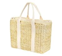 Daytani Premium Quality Corn Husk Insulated Beach Cooler Bag, Leak Proof, Natural/Beige, 15in W x 11in H x 6in D