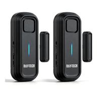 DAYTECH Freezer Door Alarm with Delay 1/2/3/4 Mins When Opend Window Alarm Close Doors Reminder Fridge Door Alarm Sensor or Chime 0 to 120 dB for Door Left Open Alarm Black 2 Packs