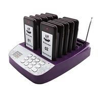 Daytech Restaurant Pager System, Social Distancing Buzzer Wireless Calling System 10 Pagers +1 Keypad for Food Truck, Church, Clinic, Nursery, Waterproof Chargeable Beeper