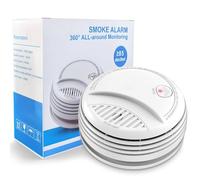 Daytech Smoke Alarms for Home, Fire Alarm with LED Indicator and Silent Button,Optical Smoke Detectors Battery Operated With 85dB Audible,Smoke Alarm Conforms to EN 14604 (1 Pack)
