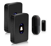 DAYTECH Wireless Door Sensor Alarm, Door Open Alarm Chime, Entry Alert For Home Store Office Security, 300ft/100m Operating Range, 55 Ringtones 5 Volume, 2 Receivers & 1 Sensor
