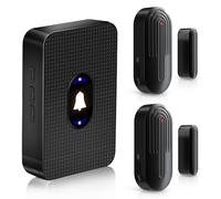 DAYTECH Wireless Door Sensor Alarm, Door Open Alarm Chime, Entry Alert For Home Store Office Security, 300ft/100m Operating Range, 55 Ringtones 5 Volume, 1 Receiver & 2 Sensors