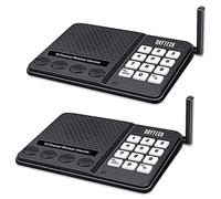 DAYTECH Wireless Intercom for Home Office Elderly System 1/2 Mile Long Range 10 Channel Room to Room Communication for Business/Office/Hotel/Hospital/Care Home (2 Packs UK Plug)