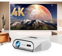 Daytime Projector【1580 ASNI & Ultra HD 4K】Outdoor Movie Projector 4K with WiFi6 and Bluetooth NFC HDMI 2.1 Android TV 11.0 Dust-Proof 38W Spesker HDR10+ Home Daylight Projectors for Ceiling Mounted