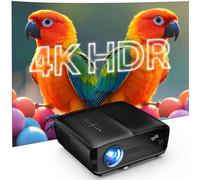 Daytime Projector 4K HDR Home Cinema Karaoke,Smart Movie Gaming TV Projectors with WiFi 6,Bluetooth,Licensed Apps,ToF Autofocus,Auto Lens Cap,HDMI ARC,2500ANSI for Bedroom Indoor Daylight,76W Speakers