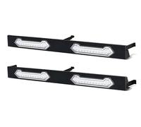 Daytime Running Light For Toyota For Tacoma SR SR5 2024 2025 Front Grill LED White Amber Blue Red Warning Daylights DRL 2x2 Grille Lights(Clear Lens Red)