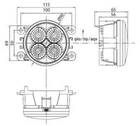 Magneti Marelli 713120117010 LED Daytime Running Light Set Round U Headlight