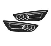 Daytime Running Lights Dynamic Turn Signal White Yellow Blue For Ford For Focus DRL Led Fog Lamps Chrome Trim 2015 2016 2017 2018(DRL Only)