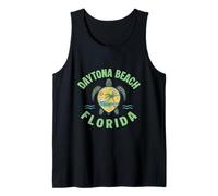 Daytona Beach Florida Sea Turtle Ocean Wave Retro Vintage Tank Top