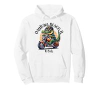 Daytona Beach Florida USA Fun Alligator Cartoon Design Pullover Hoodie