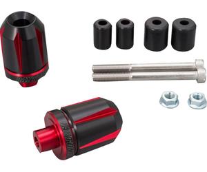 Daytona Scratch Motorcycle Handlebar Ends Black Red