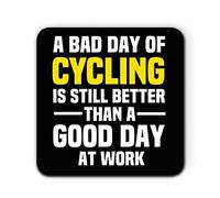 Daytripper A Bad Day of Cycling is Still Better Than A Good Day at Work Kitchen Single Coaster for Mug Coffe Tea Cup Gift