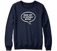 Daytripper Back AFF Ya Spooky Bitch! Halloween Mens Sweater Womens Ladies Unisex Funny Sweatshirt -Large-Navy