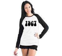 Daytripper Clothing 1967 Year Birthday Anniversary Womens Ladies Funny Slogan Baseball T-Shirt Base Ball -Large-Black