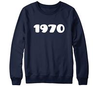 Daytripper Clothing 1970 Year Birthday Anniversary Womens Ladies Mens Unisex Funny Slogan Sweatshirt Sweater -Large-Navy