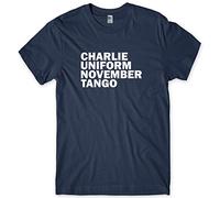 Daytripper Clothing Charlie Uniform November Tango Mens Funny Unisex T-Shirt-Large-Navy