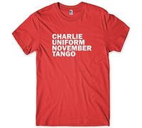 Daytripper Clothing Charlie Uniform November Tango Mens Funny Unisex T-Shirt-Medium-Red
