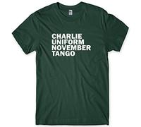 Daytripper Clothing Charlie Uniform November Tango Mens Funny Unisex T-Shirt-X-Large-Forest