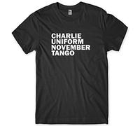 Daytripper Clothing Charlie Uniform November Tango Mens Funny Unisex T-Shirt-XX-Large-Black