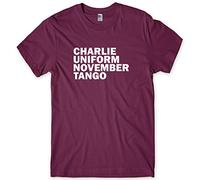 Daytripper Clothing Charlie Uniform November Tango Mens Funny Unisex T-Shirt-XX-Large-Maroon