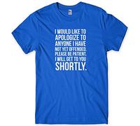 Daytripper Clothing I Would Like to Apologize to Anyone I Have Not Yet Offended Mens Funny Unisex T-Shirt-X-Large-Royal