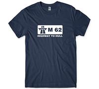 Daytripper Clothing M62 Highway to Hull Mens Funny Unisex T-Shirt-X-Large-Navy