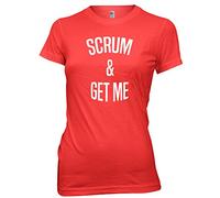 Daytripper Clothing Scrum and Get Me Womens Ladies T-Shirt -XX-Large-Red