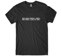 Daytripper Clothing The More People I Meet.The More I Like My Dog Mens Funny Unisex T-Shirt-Medium-Black