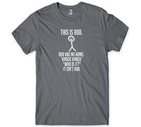 Daytripper Clothing This is Bob, Bob Has No Arms Mens Funny Unisex T-Shirt-Medium-Charcoal