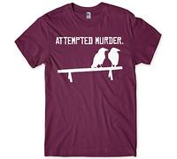 Daytripper Clothing Two Crows Attempted Murder Mens Funny Unisex T-Shirt-Medium-Maroon