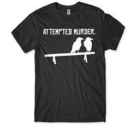 Daytripper Clothing Two Crows Attempted Murder Mens Funny Unisex T-Shirt-X-Large-Black